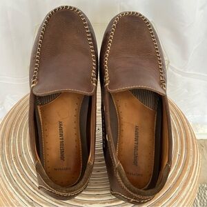 Johnston & Murphy Sheepskin Leather Driving Loafers Men’s 9M – Brown Moc Toe